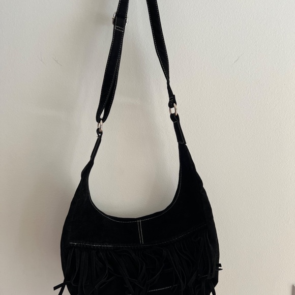 Suede with Fringe Purse - Picture 2 of 5